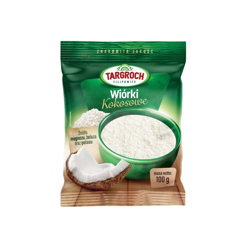 Wiórki kokosowe naturalne 500 g Targroch - obrazek 3