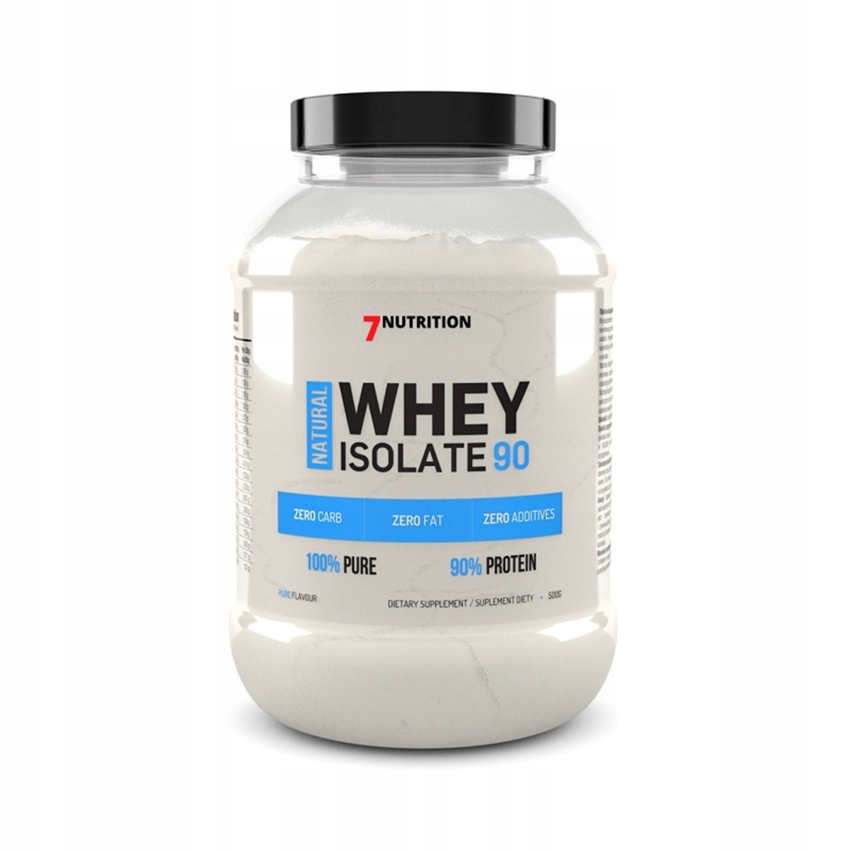 Izolat białka serwatkowego 7Nutrition proszek naturalny 500 g - obrazek 3