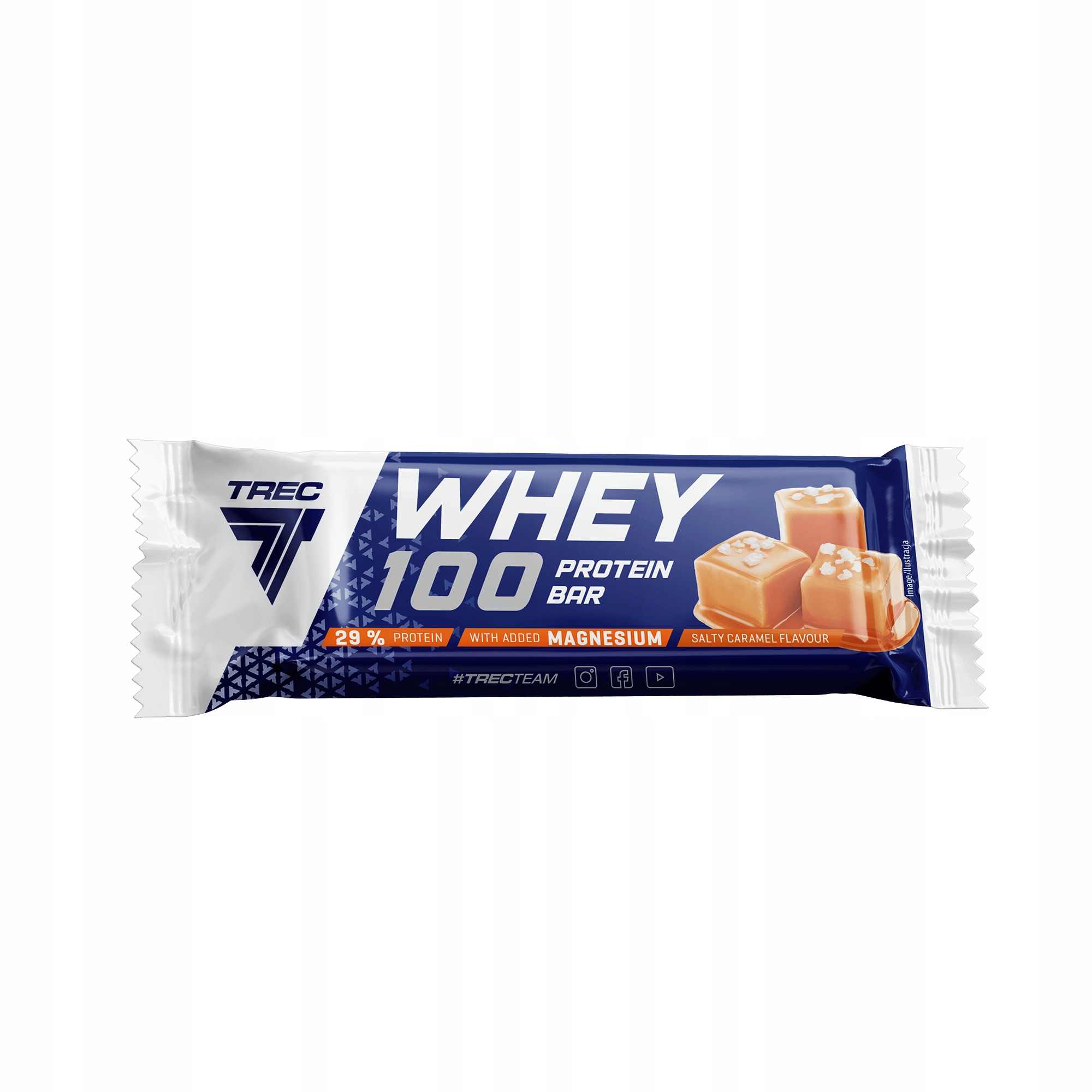 BATON PROTEINOWY WHEY 100 PROTEIN BAR CARMEL FLAVOUR| 40g Proteinowy