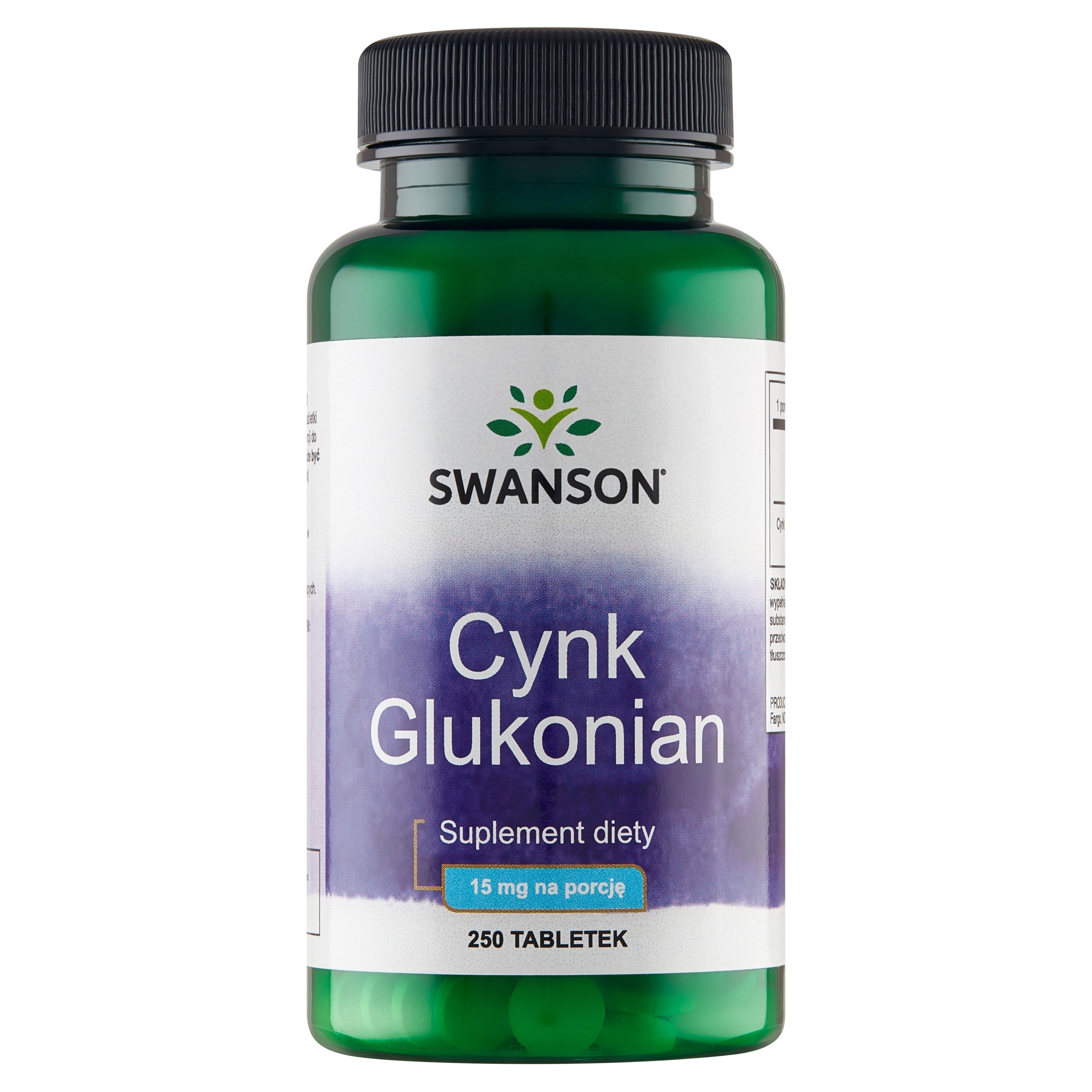 Suplement diety Swanson Health Products Zinc Gluconate tabletki 250 szt. - obrazek 3