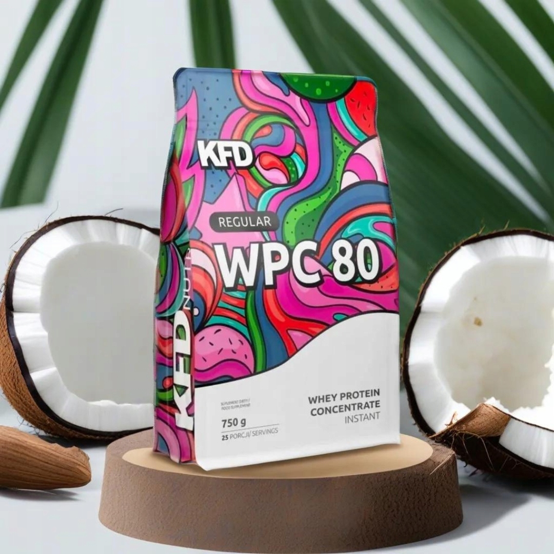 Odżywka białkowa KFD WPC 80 proszek 750 g smak kokosowy - obrazek 2