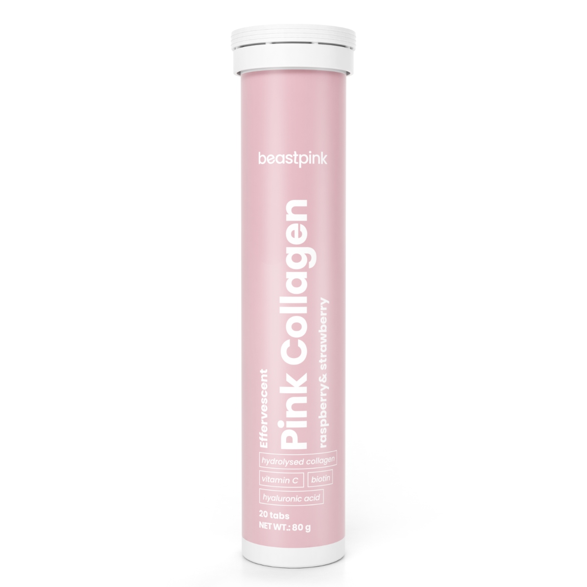 PINK KOLAGEN MUSUJĄCY Z BIOTYNĄ I WITAMINĄ C BeastPink truskawka malina