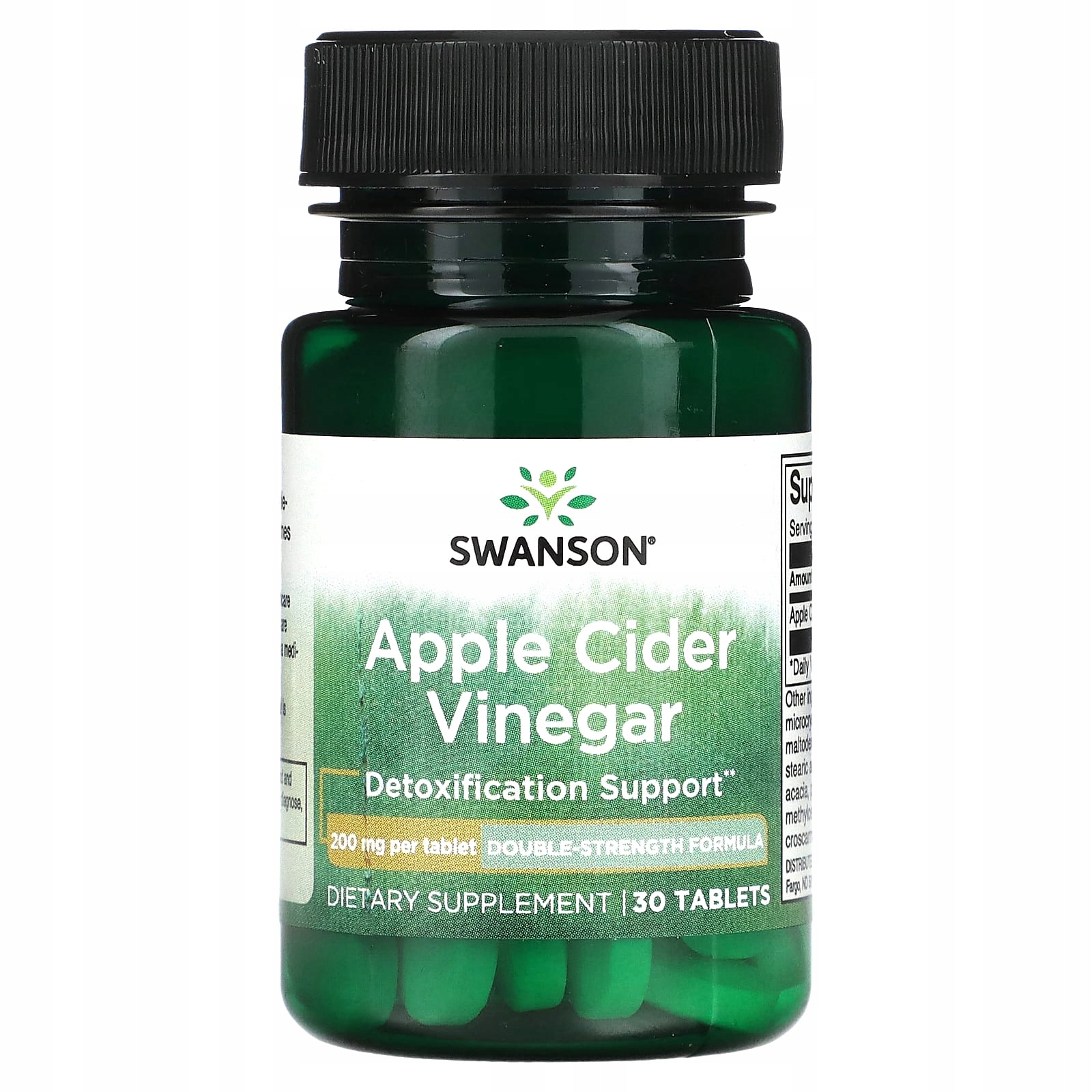 Apple Cider Vinegar 200mg 30 tabl. SWANSON - obrazek 3