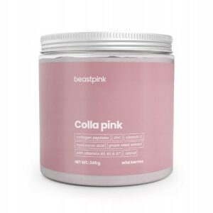 Suplement diety BeastPink proszek kolagenowy 240 ml jagodowy bez cukru