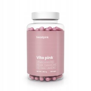 GymBeam Vita Pink - BeastPink Włosy Skóra Paznokcie 120 kaps.