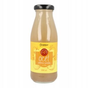 KruKam Żywy Ocet Jabłkowy z Gruszką Niefiltrowany i Niepasteryzowany 250ml