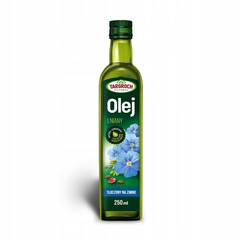 Olej lniany tłoczony na zimno 500 ml Targroch - obrazek 3