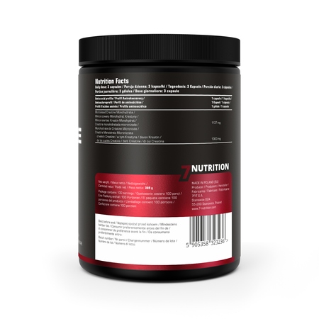 Kreatyna kapsułki naturalny 7Nutrition 389 g - obrazek 2
