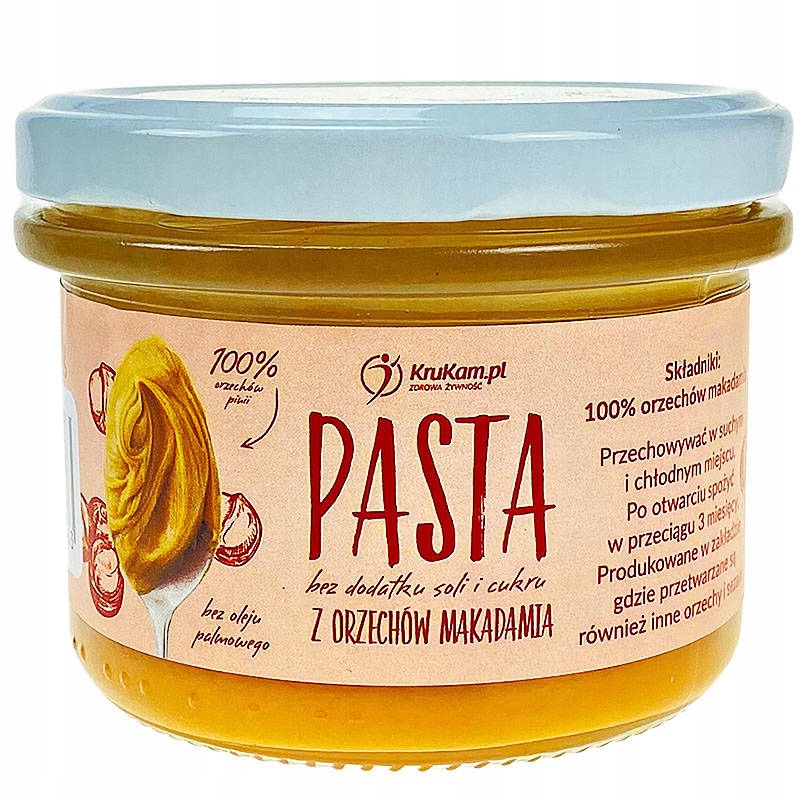 PASTA Z ORZECHÓW MAKADAMIA 150G - KRUKAM
