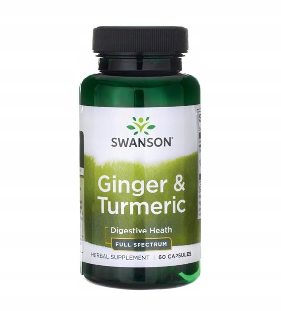 Swanson Full Spectrum imbir & turmeric (imbir i kurkuma) 60 kapsułek