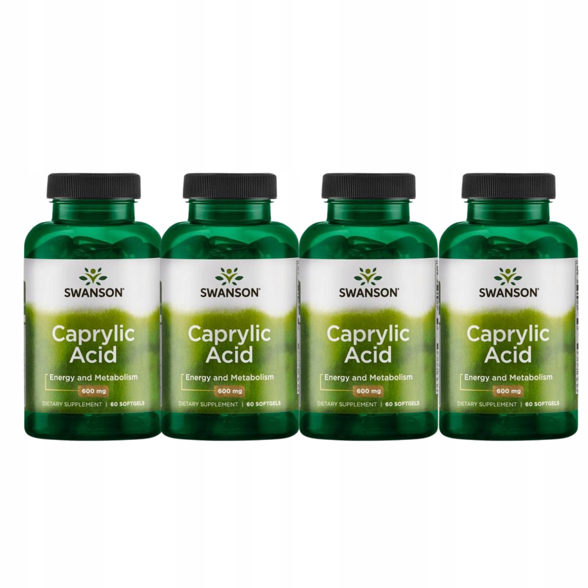 Swanson Caprylic Acid (kwas kaprylowy) 600 mg 60 kapsułek - obrazek 6