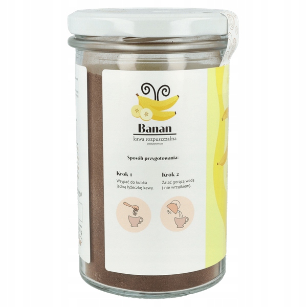 Kawa rozpuszczalna KruKam Kawa rozpuszczalna Bananowa 130 g - obrazek 2