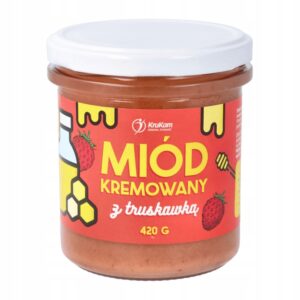 KruKam Miód kremowany z truskawką 420g