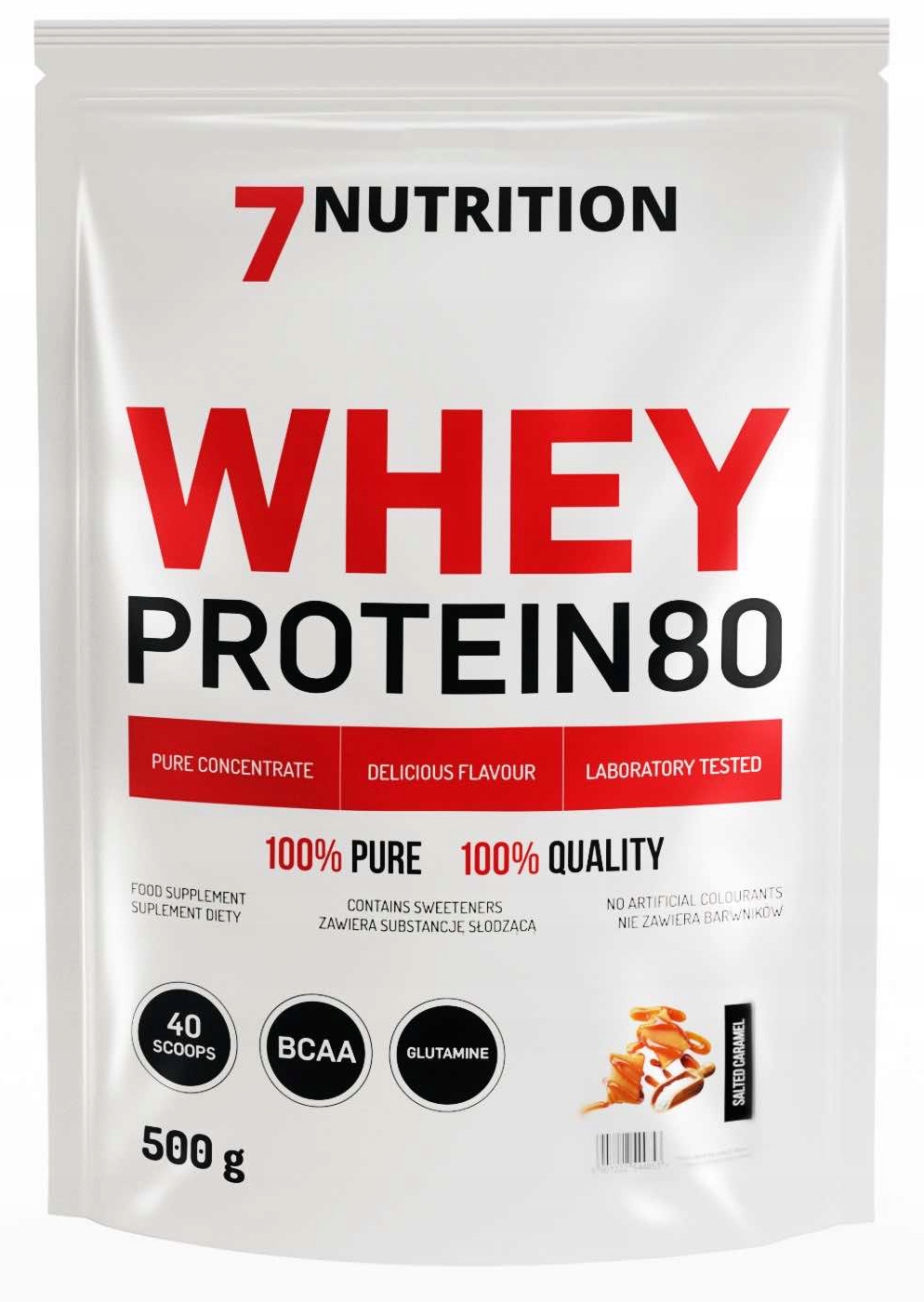 Odżywka białkowa 7Nutrition koncentrat WPC proszek 500 g smak słony karmel