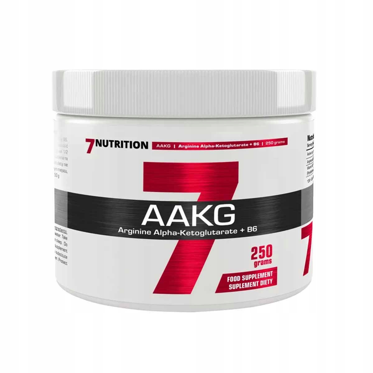 Proszek arginina AAKG 7Nutrition 250 g naturalny - obrazek 2