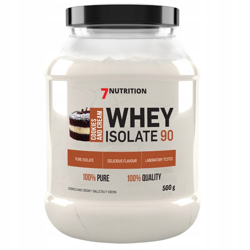 Izolat białka serwatkowego 7Nutrition proszek 500 g smak ciastko z kremem