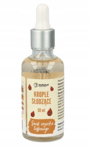 Krukam Aromat Orzech Laskowy 50ml Krople Słodzące BEZ CUKRU