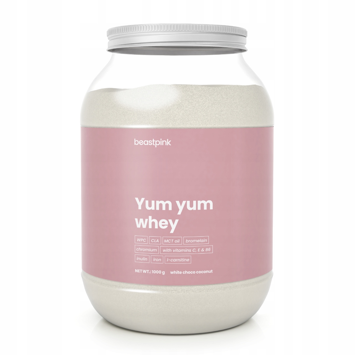 Odżywka białkowa BeastPink proszek 1000 g smak biała czekolada - kokos