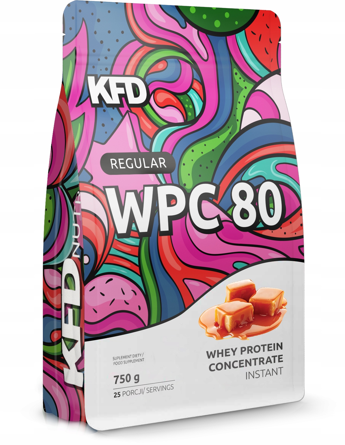 Białko KFD Regular WPC 80 750 g karmelowo-mleczne