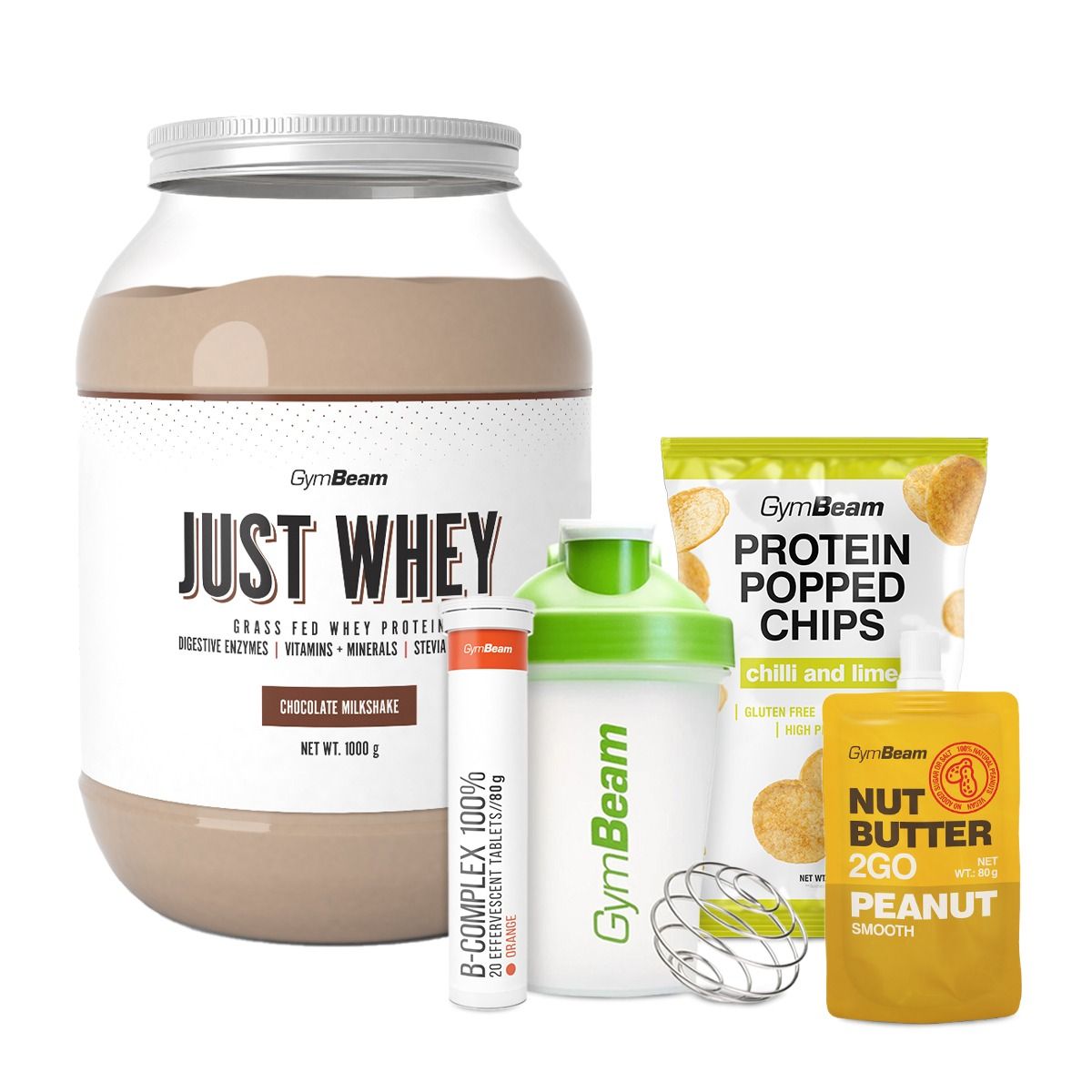 GymBeam Just Whey odżywka białkowa białko serwatkowe lody waniliowe 1 kg - obrazek 3