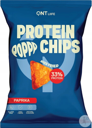 QNT Liife PROTEIN CHIPS Chipsy Białkowe Protein Bez Glutenu Paprykowe 50g
