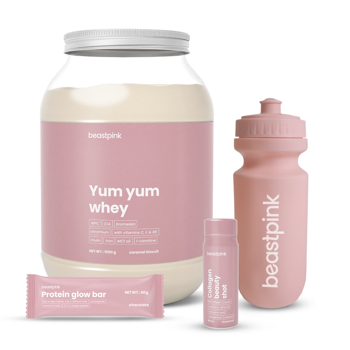 Odżywka białkowa BeastPink Yum Yum Whey WPC waniliowy 1000 g bez aspartamu - obrazek 5