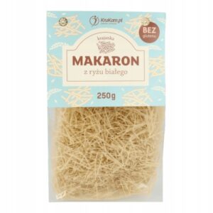 KruKam Makaron z ryżu białego (bezglutenowy) krajanka 250g