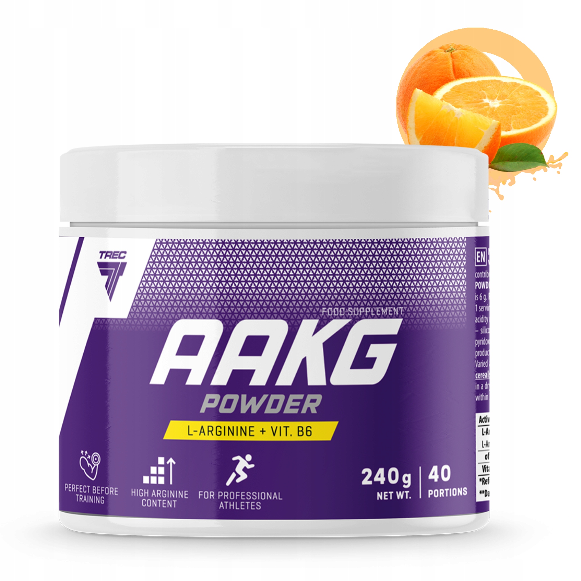 Odżywka przedtreningowa Trec Nutrition AAKG proszek pomarańczowy 240 g - obrazek 2