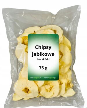 Jabłka suszone chipsy jabłkowe bez skórki 75 g