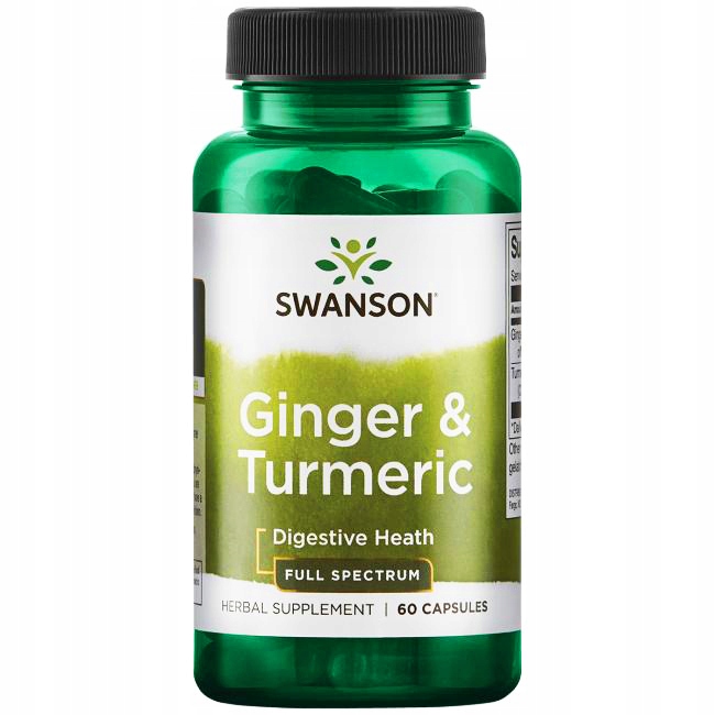Swanson Full Spectrum imbir & turmeric (imbir i kurkuma) 60 kapsułek - obrazek 2