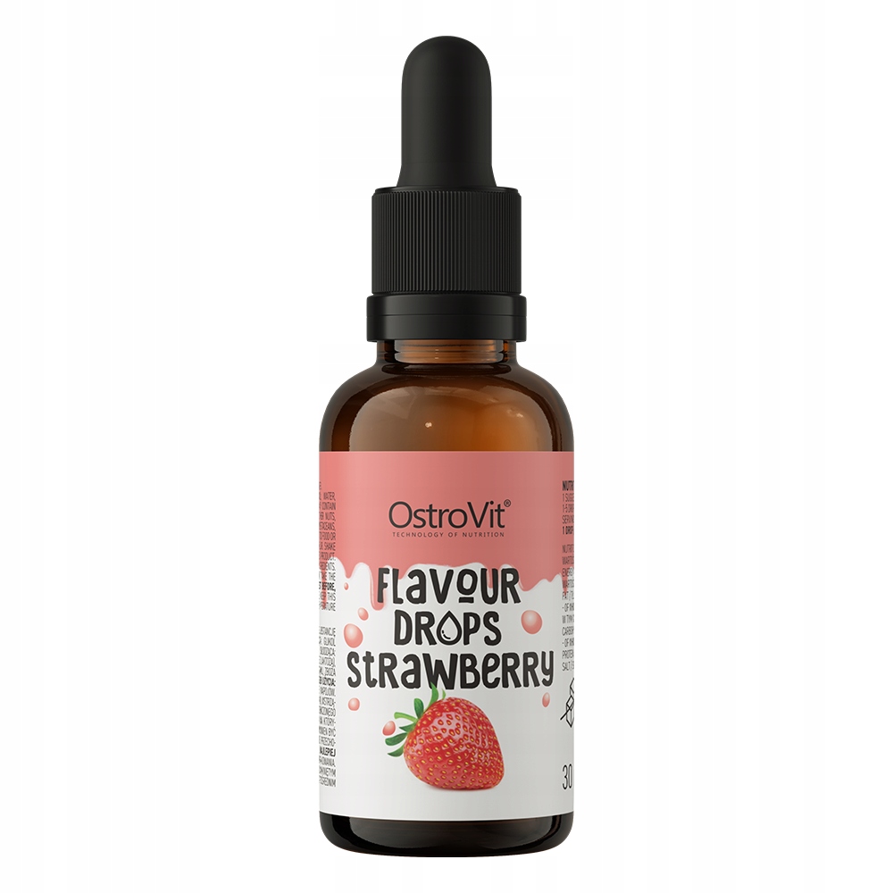 Ostrovit Aromat Spożywczy w kroplach 30 ml - truskawkowy