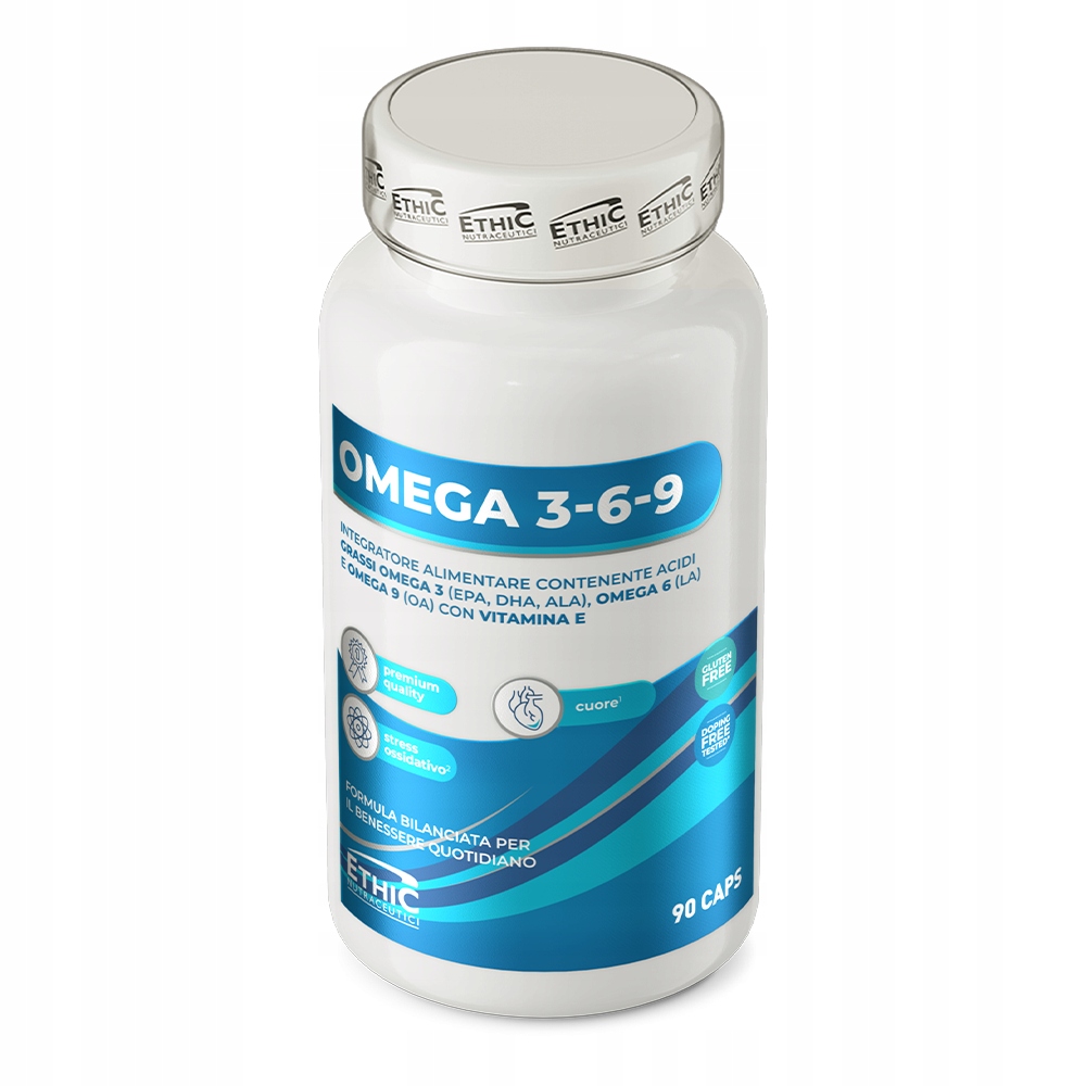 Ethic Nutraceutici Omega 3-6-9 90 kapsułek Olej Rybi KWASY TŁUSZCZOWE Serce - obrazek 3