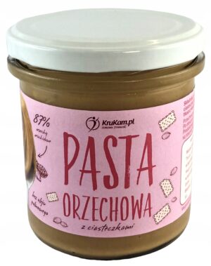 Pasta orzechowo ciasteczkowy KruKam Pasta Orzechowa z ciasteczkami 300 g