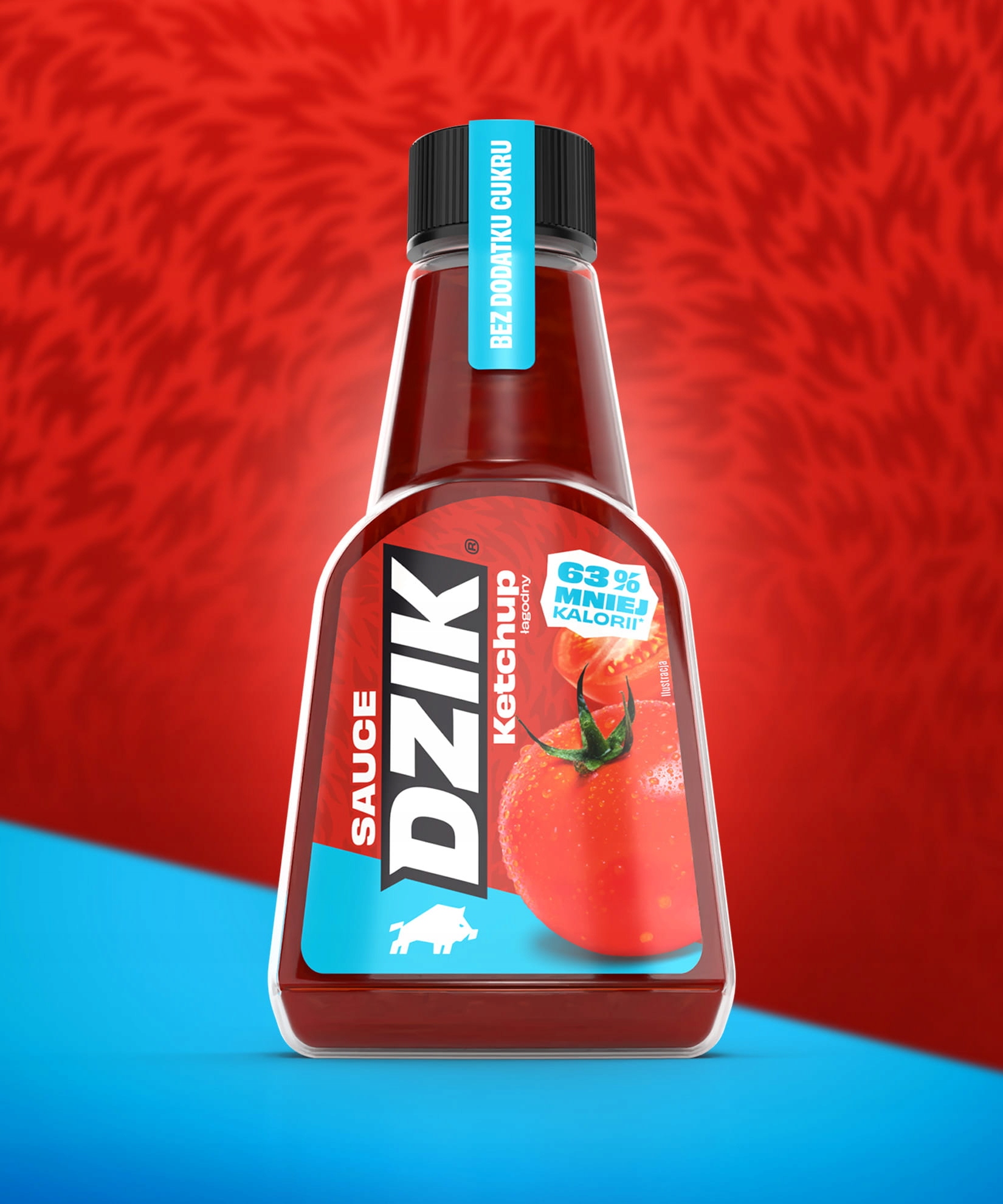 Sos ketchup WK Dzik łagodny 430 ml zero cukru