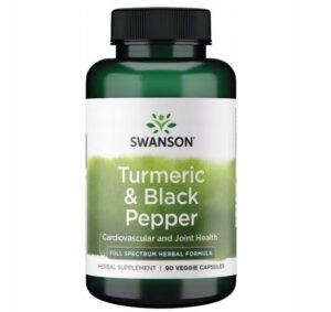 Suplement diety Swanson Tumeric & Czarny Pieprz 60 kapsułek