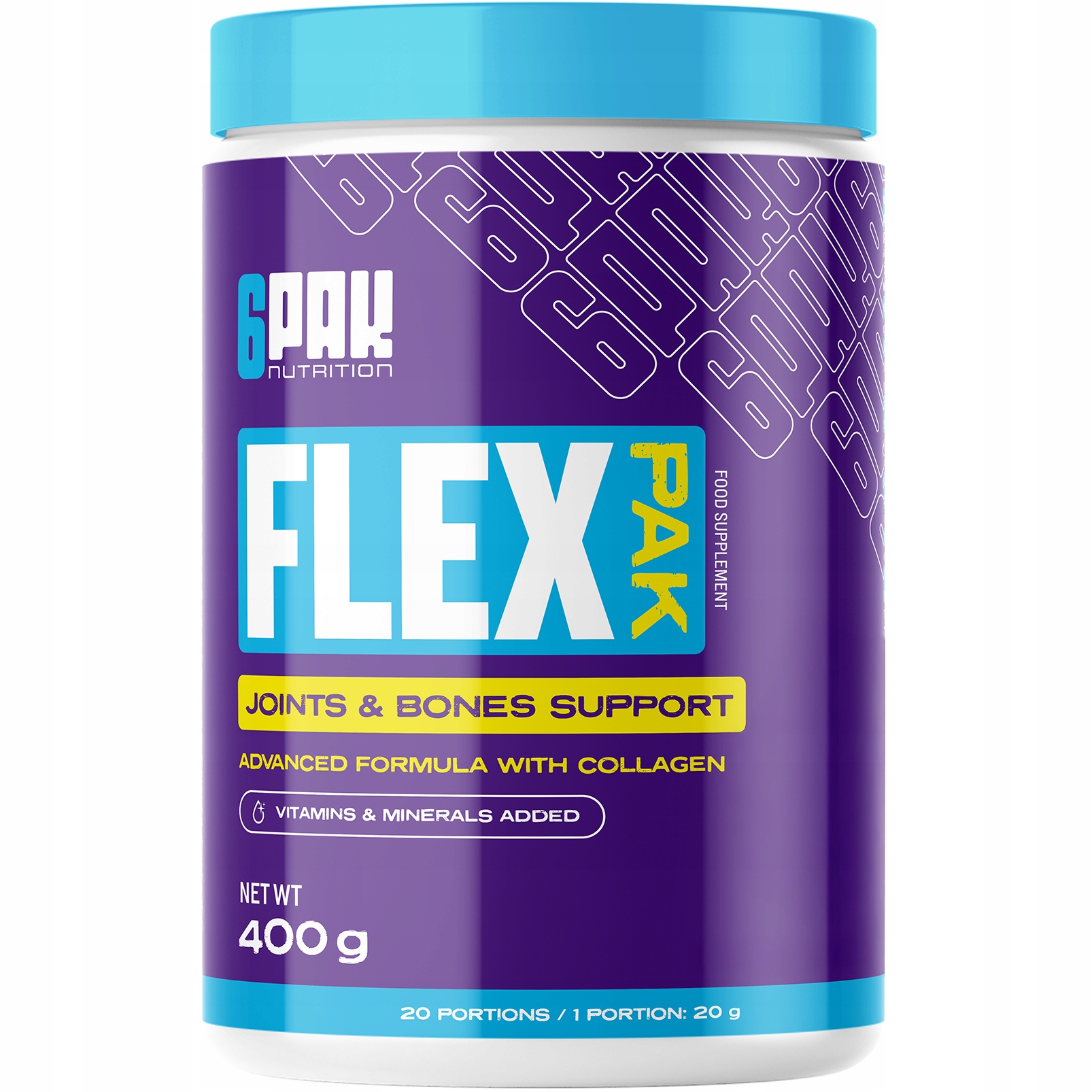 KOLAGEN 10000 MG Kompleks 10 Składników Mocne Stawy Kości FLEX PAK 400G