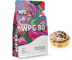 Odżywka białkowa KFD WPC 80 proszek 750g smak CINAMON ROLLS