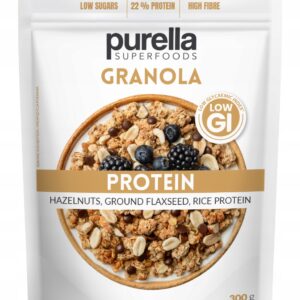 Purella Protein niski IG chrupiąca granola białkowa orzechy czekolada 300g
