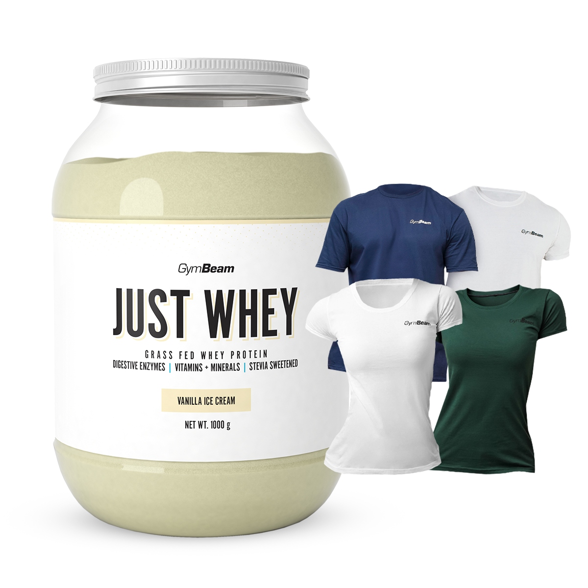 GymBeam Just Whey odżywka białkowa białko serwatkowe lody waniliowe 1 kg - obrazek 7