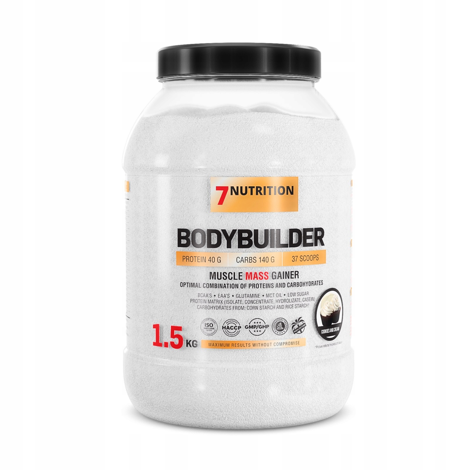 Gainer 7nutrition Bodybuilder 1,5 kg ciastko z kremem - obrazek 3