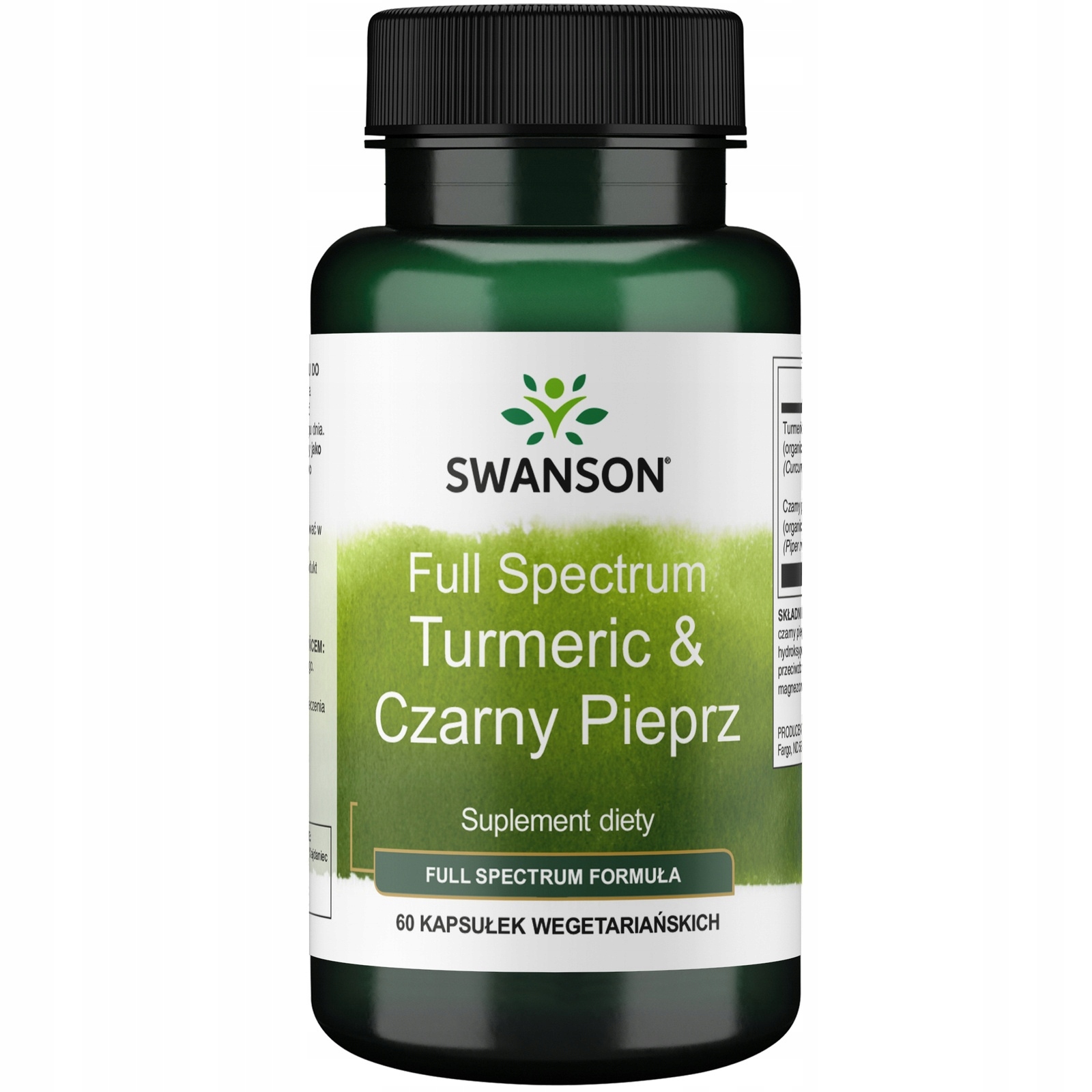Suplement diety Swanson Tumeric & Czarny Pieprz 60 kapsułek - obrazek 2