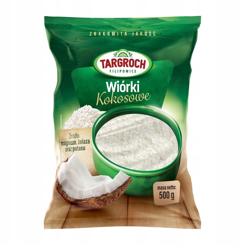 Wiórki kokosowe naturalne 500 g Targroch