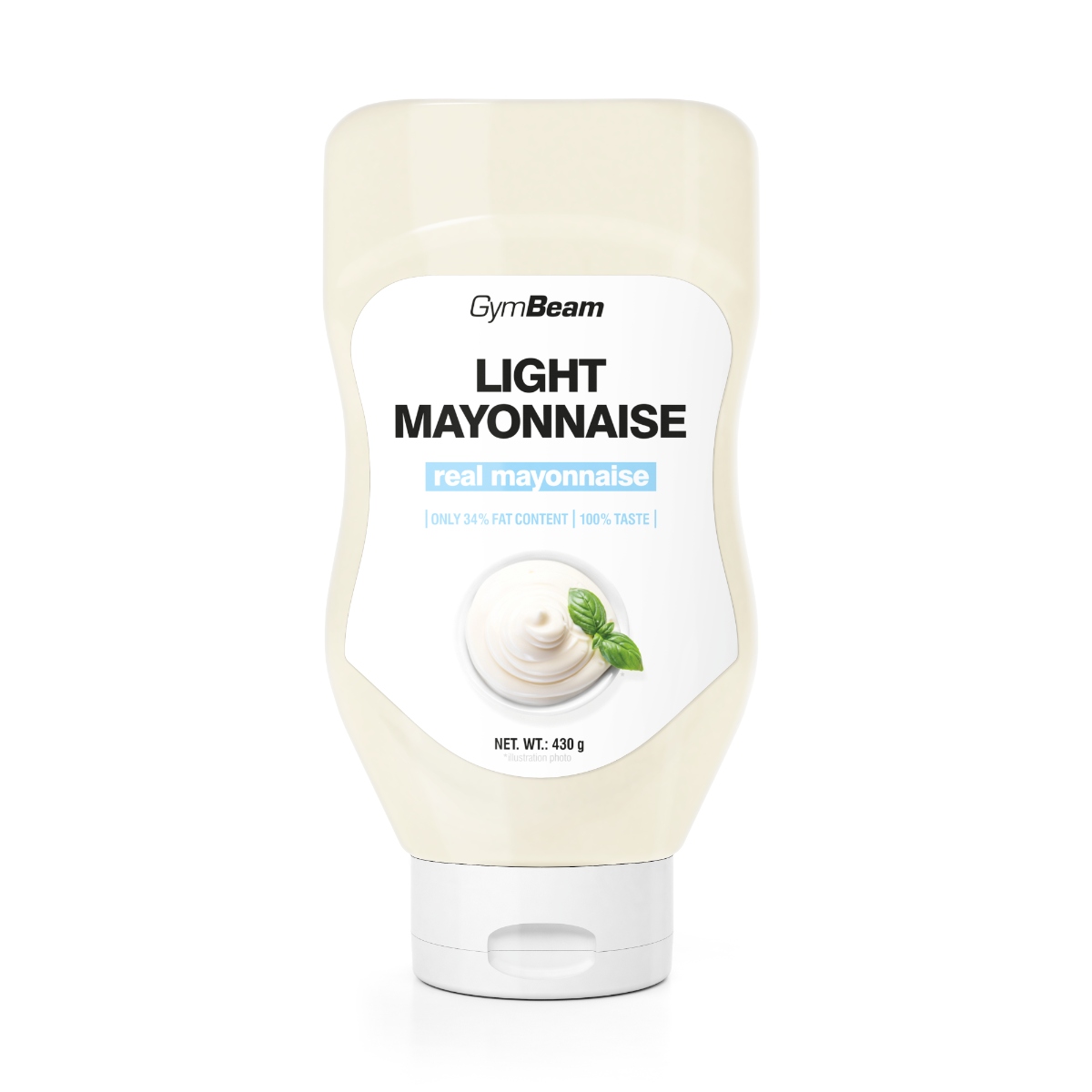 GymBeam Majonez Łagodny Light Mayonnaise Lekka Kremowa Konsystencja 430ml