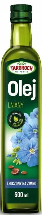 Olej lniany tłoczony na zimno 500 ml Targroch