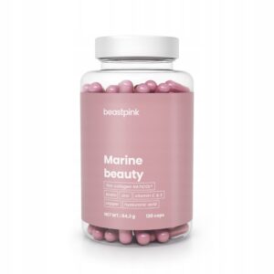 Suplement diety BeastPink Marine Beauty kolagen z kwasem hialuronowym kapsułki 120 szt.