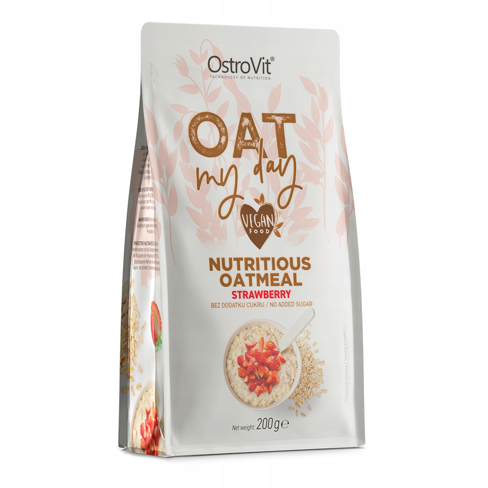 Płatki owsiane OstroVit Oat My Day truskawkowe 200 g