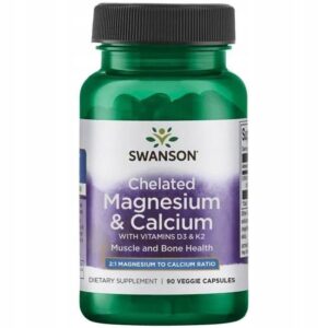 Kapsułki Swanson Health Products magnez wapń wegańskie 90 szt.