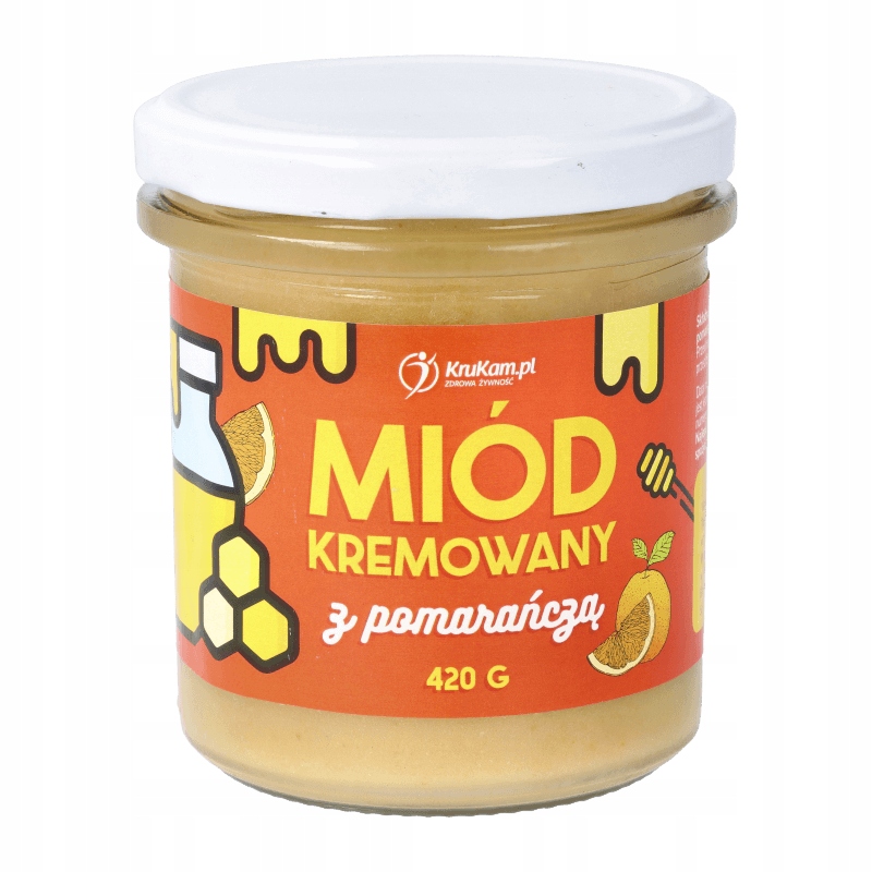 Miód kremowany z pomarańczą 420g