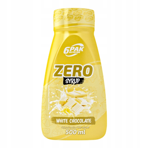 Syrop bez cukru 6PAK Zero Syrup 500ml biała czekolada