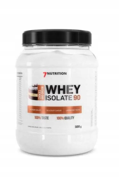 Izolat białka serwatkowego 7Nutrition proszek 500 g smak ciastko z kremem - obrazek 2